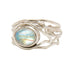 Fossil Ring in silver & various gemstones